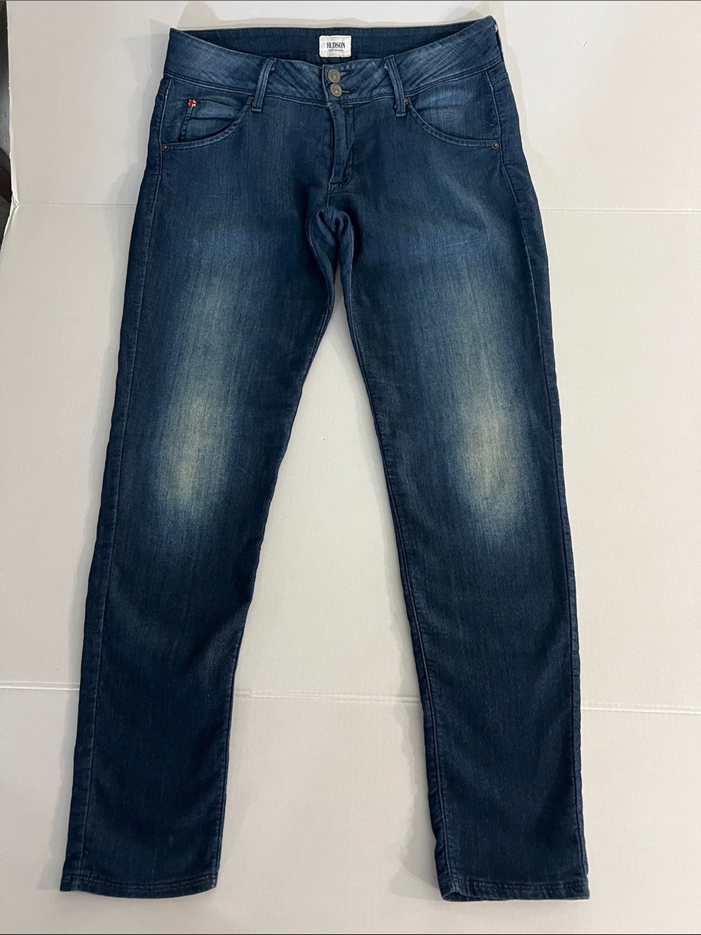 Y2K HUDSON JEANS LOW RISE BACK FLAP ULTRA COMFORTABLE LOUNGE JEANS SIZE 29
